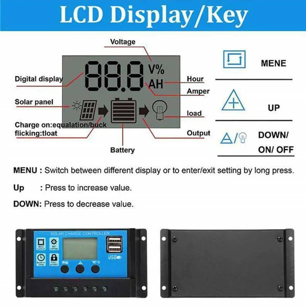 100W Панели солнечные Dual USB 18V Солнечный Мощность панели + линия 30A зарядом установки