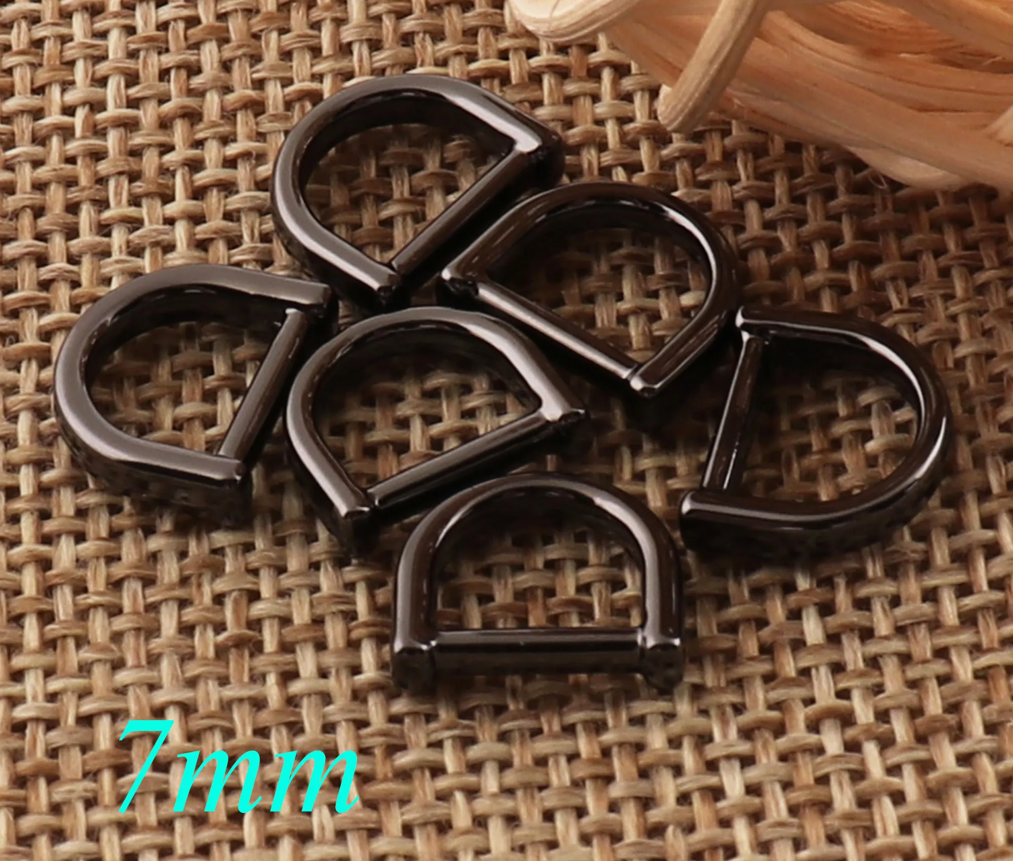 20 шт. металлические черные мини D образные кольца пряжки|Пряжки и крючки| |