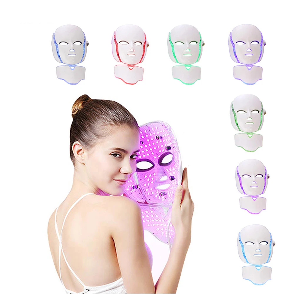 Маска светильник отбеливающая для лица светодиодный цветов|Светодиодная маска