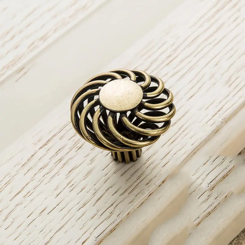 Старинный Бронзовый Шкаф ручки выдалбливают клетка ящика для тихих перемещений