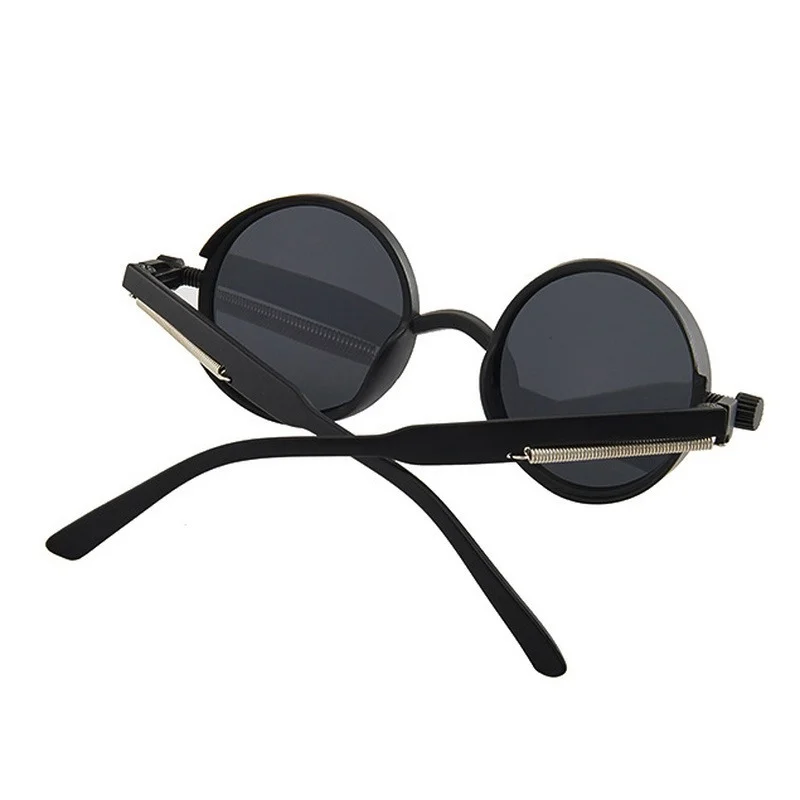 Модные солнцезащитные очки в стиле стимпанк круглой оправе ретро классические