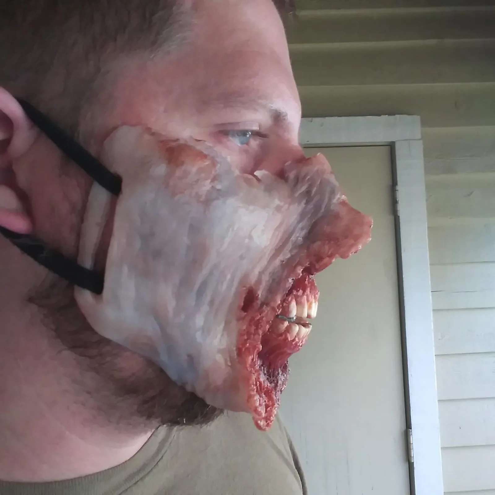 Ужас Хэллоуин маска зомби головной убор Биохимический косплей триллер грязное