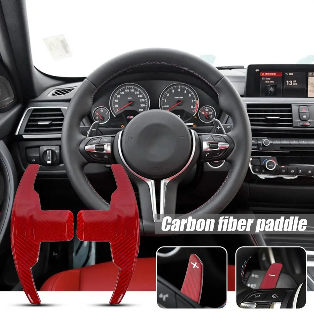 

2Pcs YZBP-003 Shift Paddle Perfect Matching Professional Carbon Fiber Quick Shift Steering Wheel Shifter Extension Cover