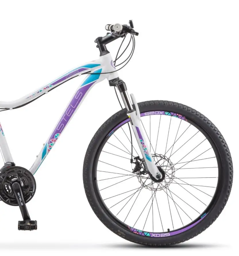 Велосипед женский горный Stels Miss-7500 MD V010 белый 21 скорость колеса 27,5 велосипед велосипед женский.