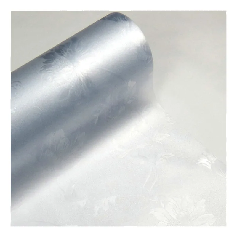 Электростатическая бесклеевая матовая стеклянная пленка с цветочным узором из