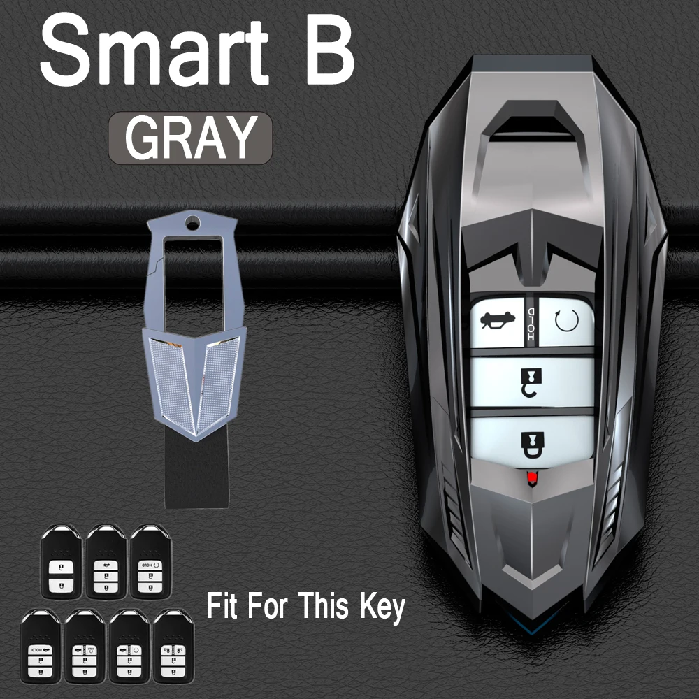 

2/3Button Zinc Alloy Remote Car Key Case Cover For Honda Vezel City Civic BR-V HR-VCRV Pilot Accord Jazz Jade Crider Odyssey