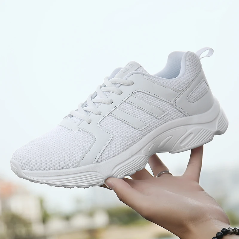 

Sapatos Casual Solid White Fashion Knitting Casual Shoes Men Work Sneakers Leisure For Man Mens Causal Black