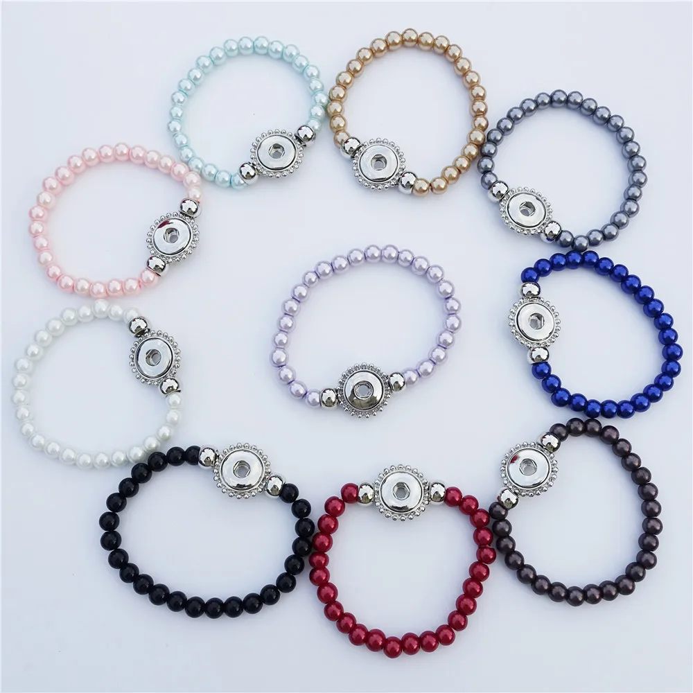 6 мм изысканные Стекло жемчуг стрейч браслет 15 см Длина для детей украшенное