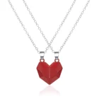 Оптовая продажа, магнитное ожерелье в форме сердца, искусственное колье, ожерелье для пар, женщин, влюбленных, леди, девочек, мальчиков, мужчин, подарочные колье