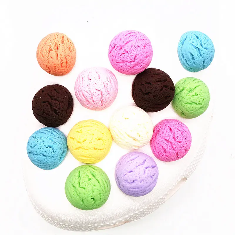 Simulation ice cream ball Shoe Accessories 2020 Novel Shoe Buckle Charms Resin Croc Shoe Decoration fit jibz Kids Party Gifts