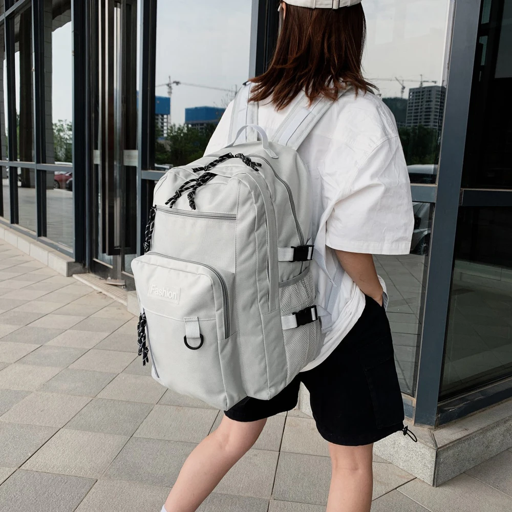 

Большой Вместительный школьный рюкзак, новинка 2021, модный трендовый молодежный рюкзак из ткани Оксфорд, прочный износостойкий рюкзак