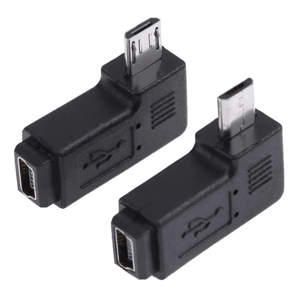 

2pcs 90 Degree Mini USB Female to Micro USB Male Adapter Connector Mini USB Female to Right 90 Degree Micro USB Male Adapter