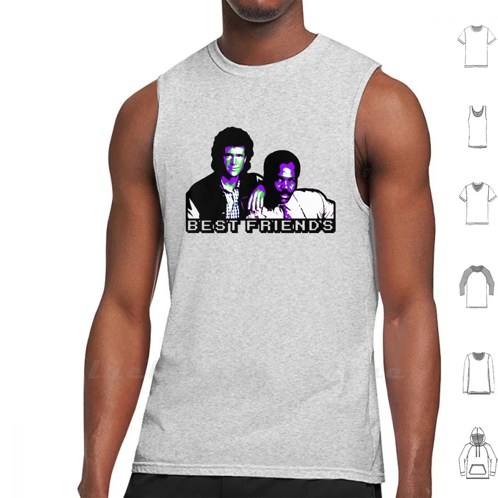 

Best Friends-Never Too Old Tank Tops Vest 100% Cotton Lethal Weapon Murtaugh Riggs Mel Danny Glover Best