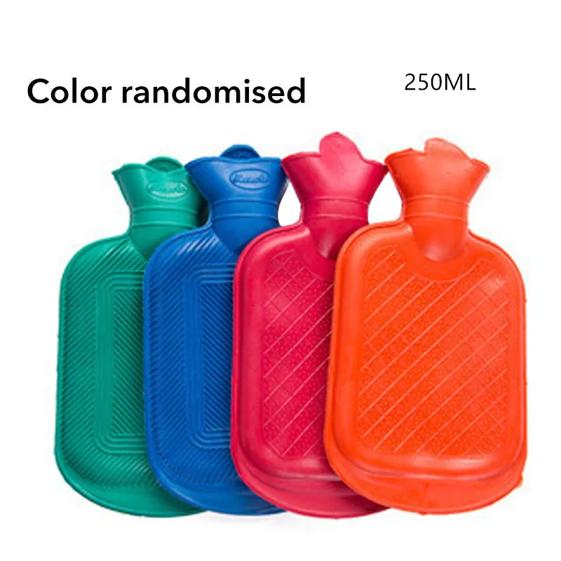 250ML Random color 250 мл-2000 мл маленькая резиновая сумка для горячей воды для девушек, портативная ручная теплая толстая резиновая ручная сумка с высокой плотностью, согревающая зимняя бутылка - Цвет: 250ML Random color