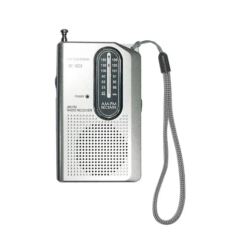 Мини портативный Радио Карманный AM/FM транзистор радио плеер с разъемом для