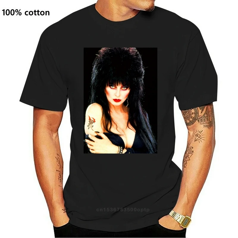 Elvira Mistress Of The Dark постер фильма Homme забавная футболка Одежда в стиле хип хоп