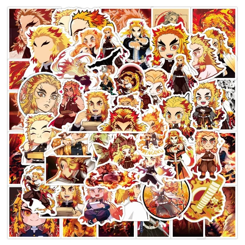 

10/50Pcs Demon Slayer Kimetsu No Yaiba Anime Stickers Decals Skateboard Sticker for Laptop Motorcycle Luggage Sticker
