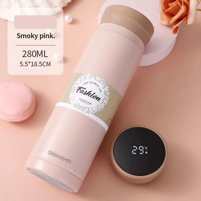 

Fashion Smart Mini Pocket Cup With Temperature Display Portable Small Capacity Water Cup Men Women Lovely Children's Thermos Cup