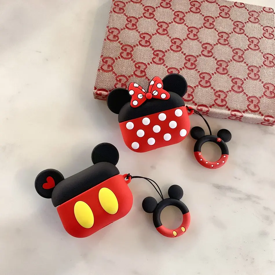 3D Earphone Case For Airpods Pro Silicone Stitch Dog Cartoon Headphone/Earpods Cover Apple Air pods 3 Keychain | Электроника