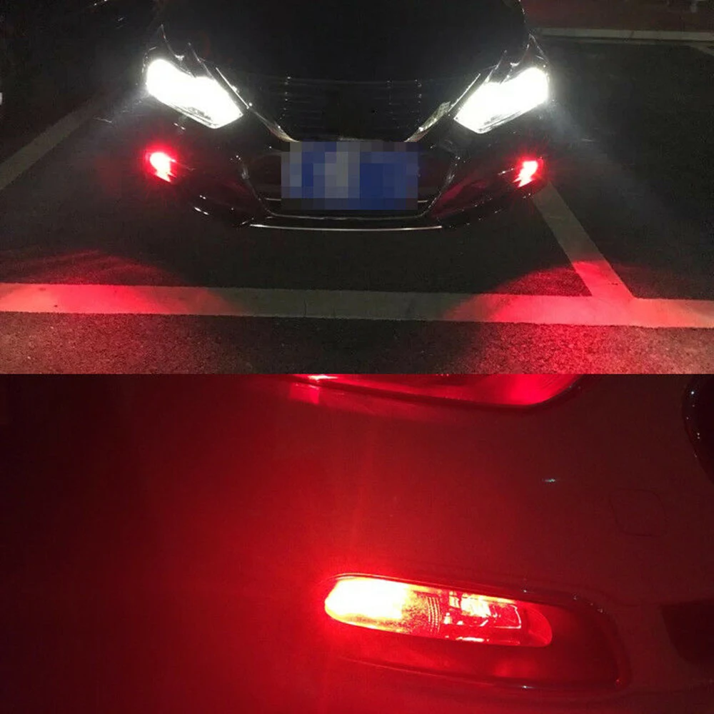 Аксессуары для вождения Противотуманные фары лампы светодиодный красный H11 H8 2 шт