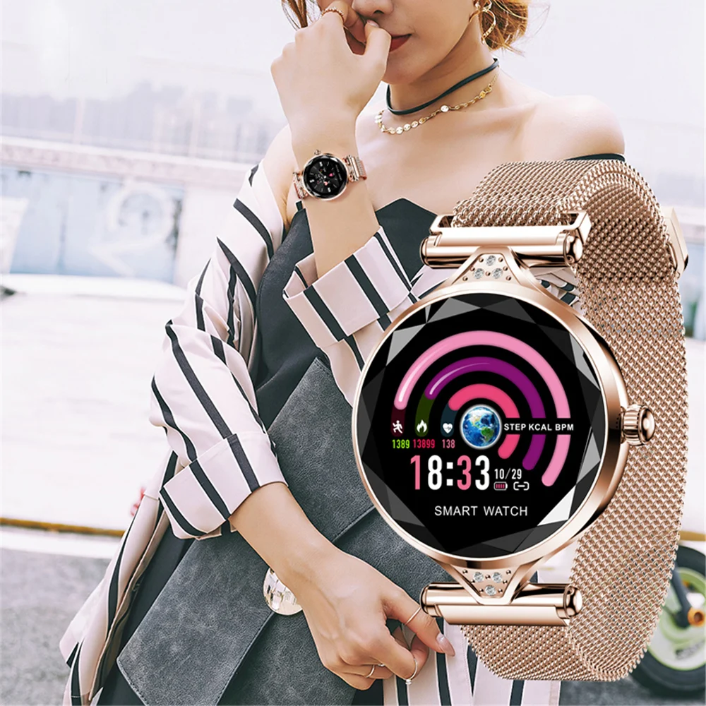 

H1 Lady Smart Watch Fashion Women Watch Heart Rate Monitor Fitness Tracker Women Smartwatch Bluetooth Waterproof Smart Bracelet