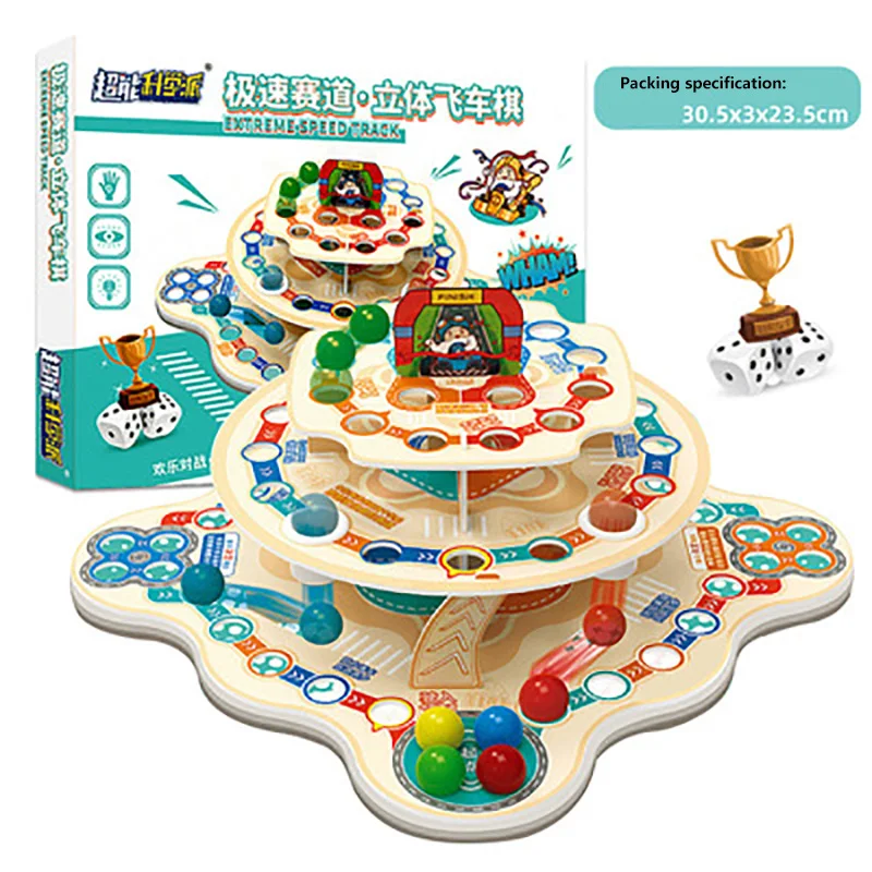 

Детская трехмерная настольная игра в шахматы, многослойная Летающая игра, веселая Семейная Игра, трехмерные Летающие шахматы, настольные и...