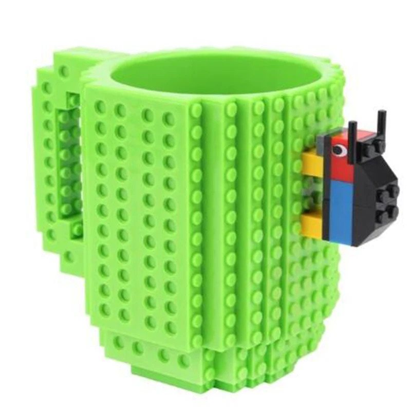 

Building Blocks Coffee Cup Travel Cup Children Adult Tableware Lego Cup Drink Mixing Cup Children Cutlery Set