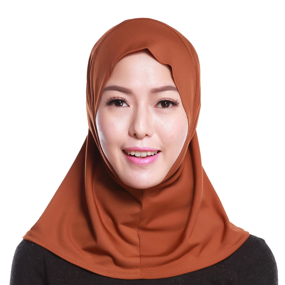 Модная женская шапочка с шарфом хиджаб накидка на шею внутренние хиджабы