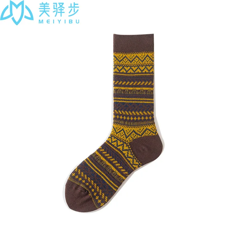 Winter Women's Socks Retro 12 Pairs Per Set National Wind Women's Stockings Cotton Socks