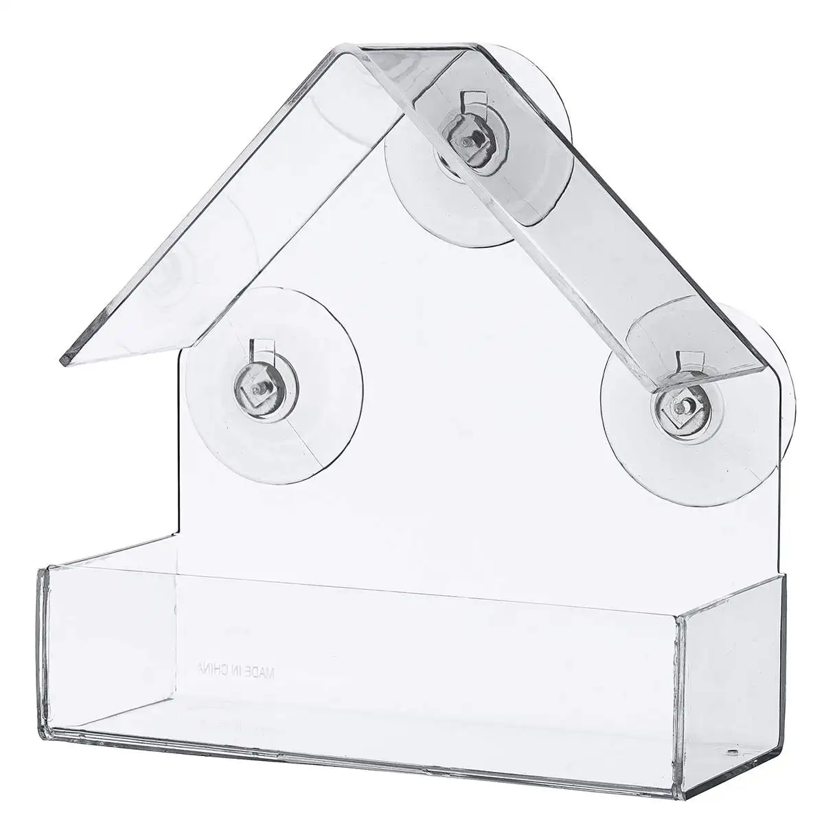 Прозрачная акриловая оконная кормушка для птиц наблюдения за птицами поднос