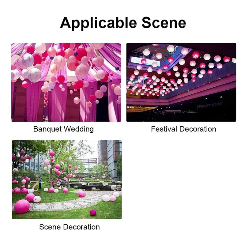 

24 Pack Chinese Round Paper Lanterns,(6,8,10,12) inch Hanging Lanterns Wedding Baby Shower Festival Party Decoration