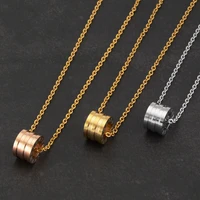 pendant rings nightclub hip hop fashion personality stainless steel jewelry for men and women necklace