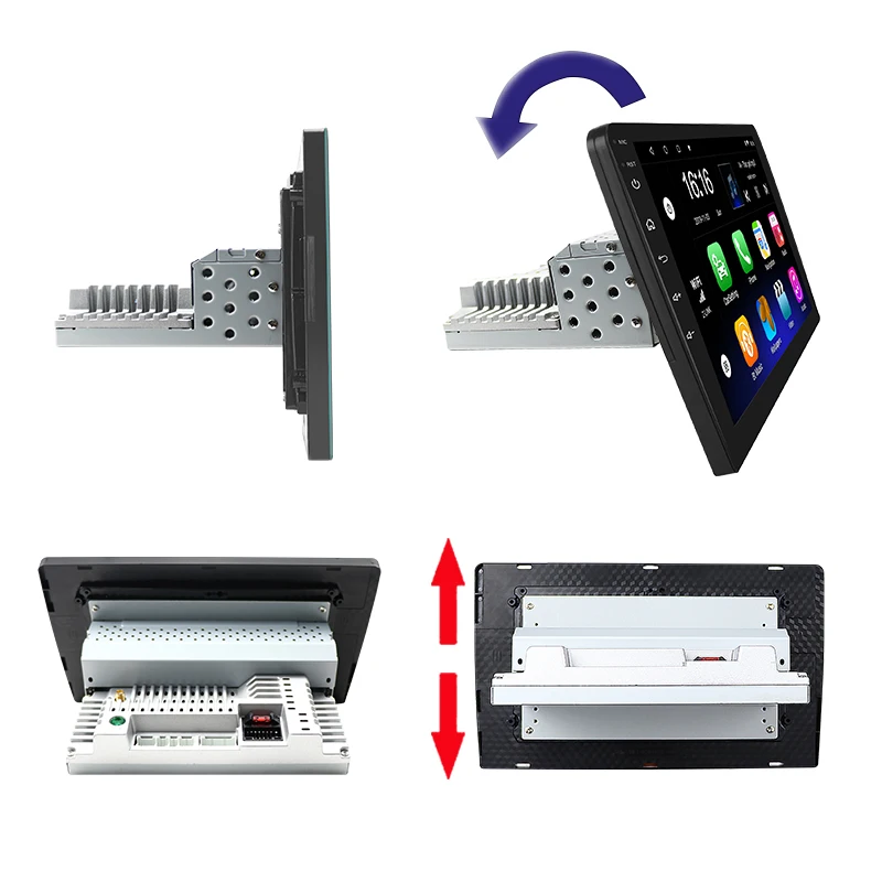 $87.99 JMANCE Car Radio With Gps Screen Adjustable 1DIN 2G+32G 7/9/10 Inch Car Stereo FM Radio Navigation Player No 2 DIN 2din Android