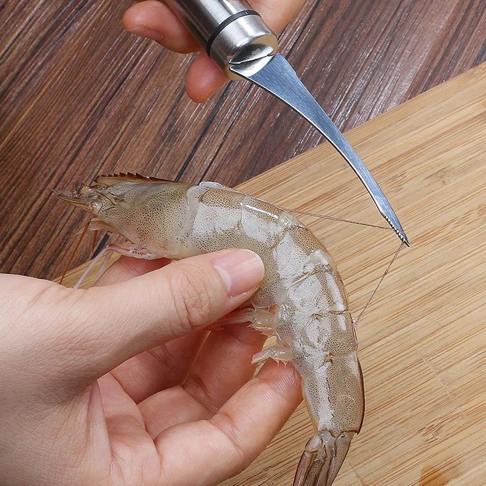 

Stainless Steel Shrimp Opener Line Knife Clean up Shrimp Line Fish Belly Knife Open Shrimp Knife Peeler Shrimp Kitchen Tool