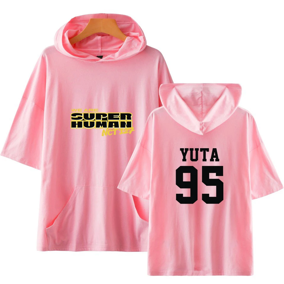 

Summer Fashion Short-sleeved Hooded T-shirt Men and Women Harajuku Street Clothing Casual Collar Digital Printing Round Neck