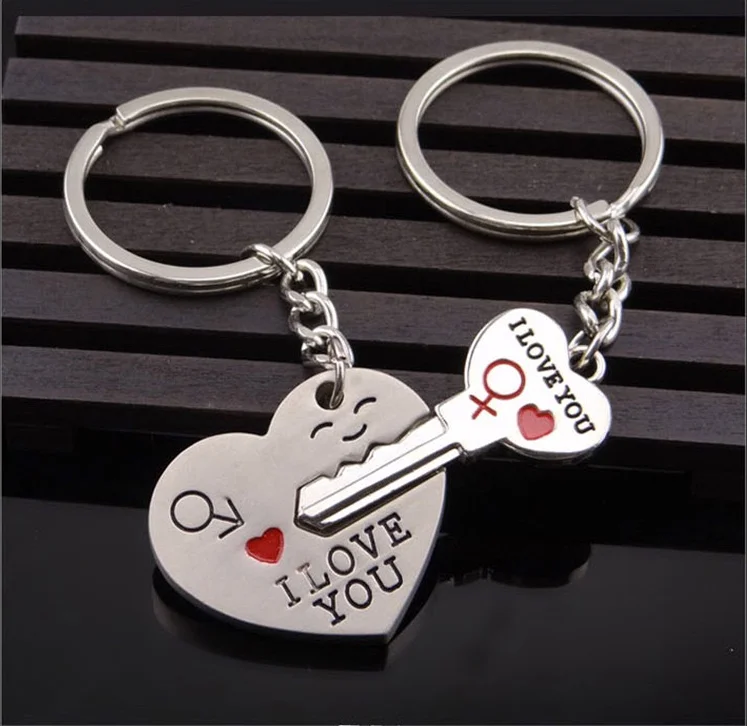 Бесплатная доставка FEDEX 100 пар/лот оптовая торговля цинковый сплав ключ и сердце