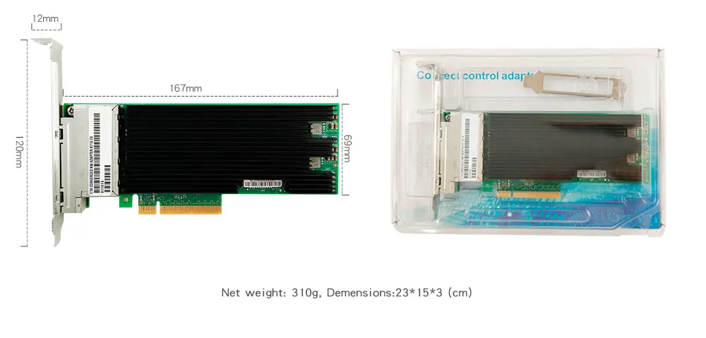 X710-T4 10G сетевая карта RJ45* 4 PCIe3.0 X8 Чипсет Intel XL710BM1 Ethernet адаптер