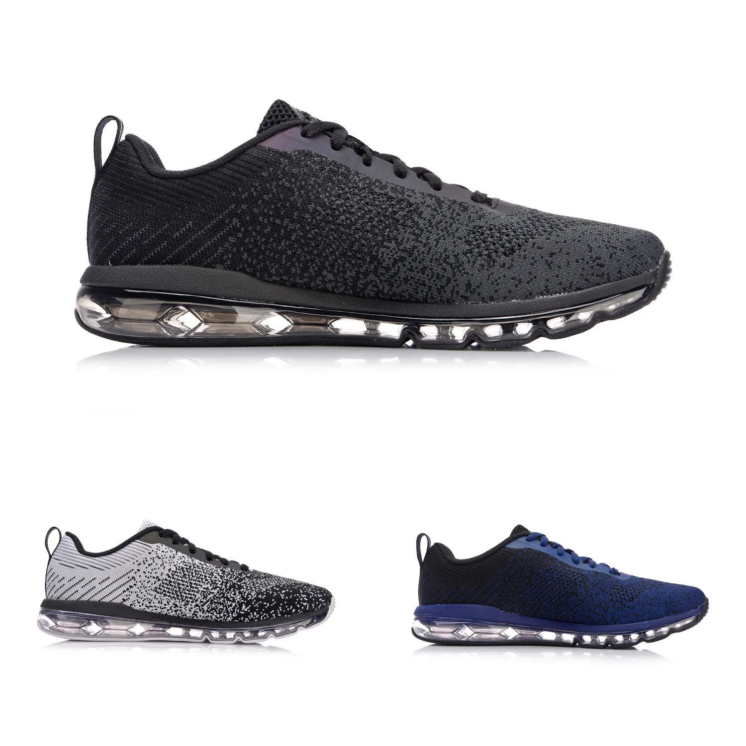 Li Ning Мужская обувь Bubble Max классические кроссовки с подушкой дышащая Спортивная