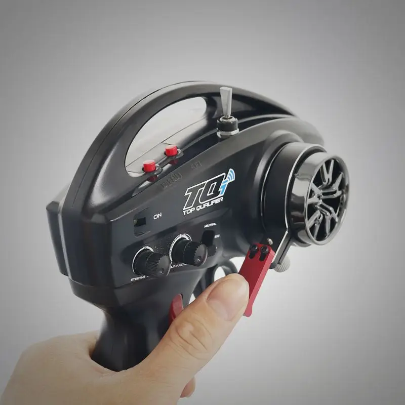 

Metal Transmitter Steering Wheel Trigger One-handed Control Adapter for 1/10 RC Crawler Summit TRX4 TRX-6 TQi