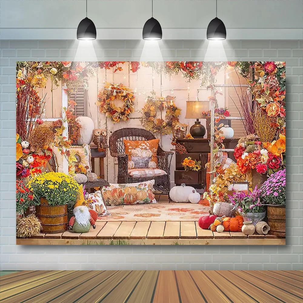 

Фон для детской фотосъемки с изображением тыквы дома Декор на Хэллоуин семейный портрет для детей цветочный фон реквизит для фотостудии