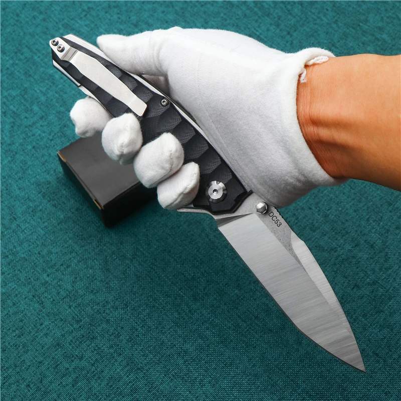 Стальной тяжелый складной нож DC53 Ручка G10 походный охотничий для выживания на