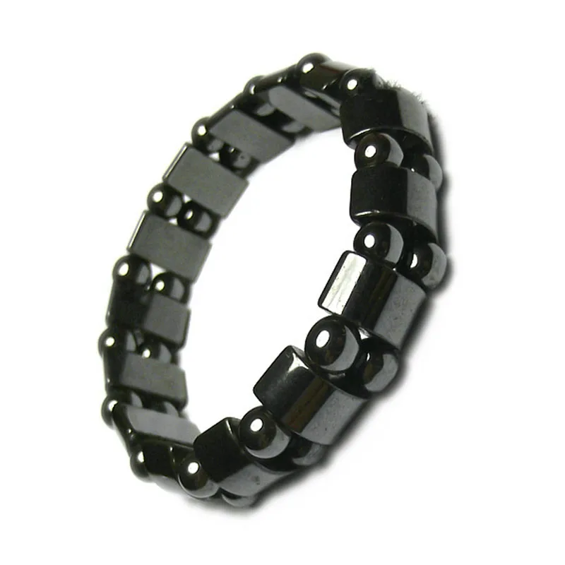 

Loss Weight Bracelets Effective Men Women Black Stone Magnetic Therapy Bracelet Magnetic Stretch Bracelets