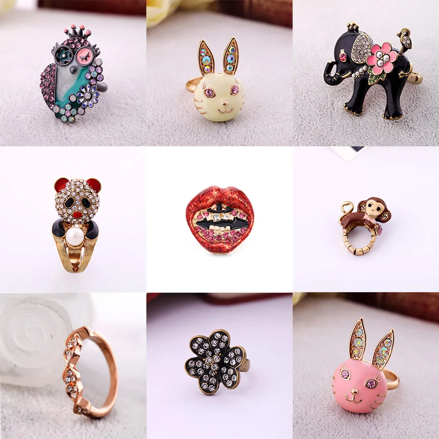 Распродажа винтажные кольца золотого цвета бесплатная доставка акриловый