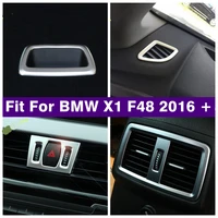 matte interior rear trunk box clapboard handle armrest box rear ac air warning lights cover trim for bmw x1 f48 2016 2021