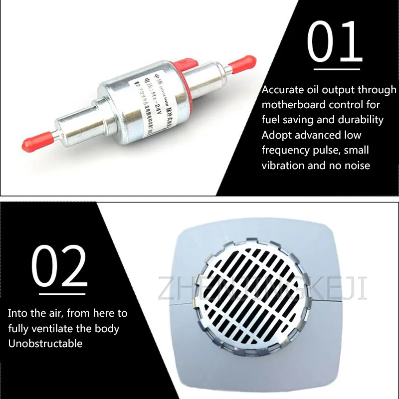 

Car Parking Heater Low Fuel Consumption Aluminum Shell Fuel Heater Liquid Crystal Remotely Remote Control Parking Heating Tool