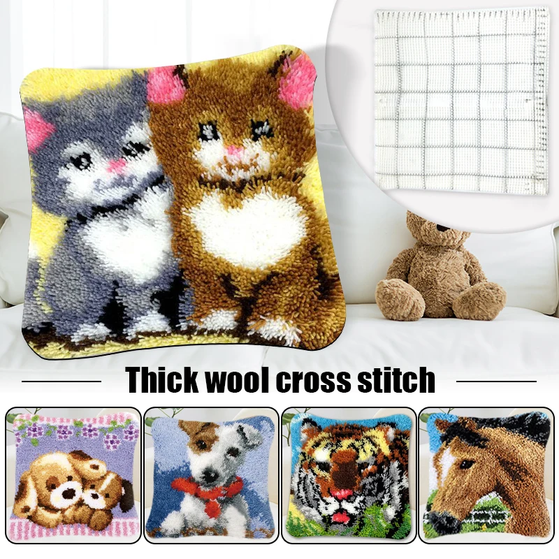 

Наволочки для подушек с 3d-вышивкой, изготовление «сделай сам», посылка ручной работы, изысканная грубая шерстяная вышивка крестиком, ковер, вышивка