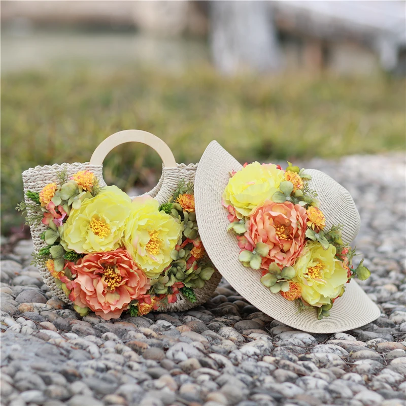 Соломенные Сумочки из ротанга для женщин роскошная плетеная пляжная сумка