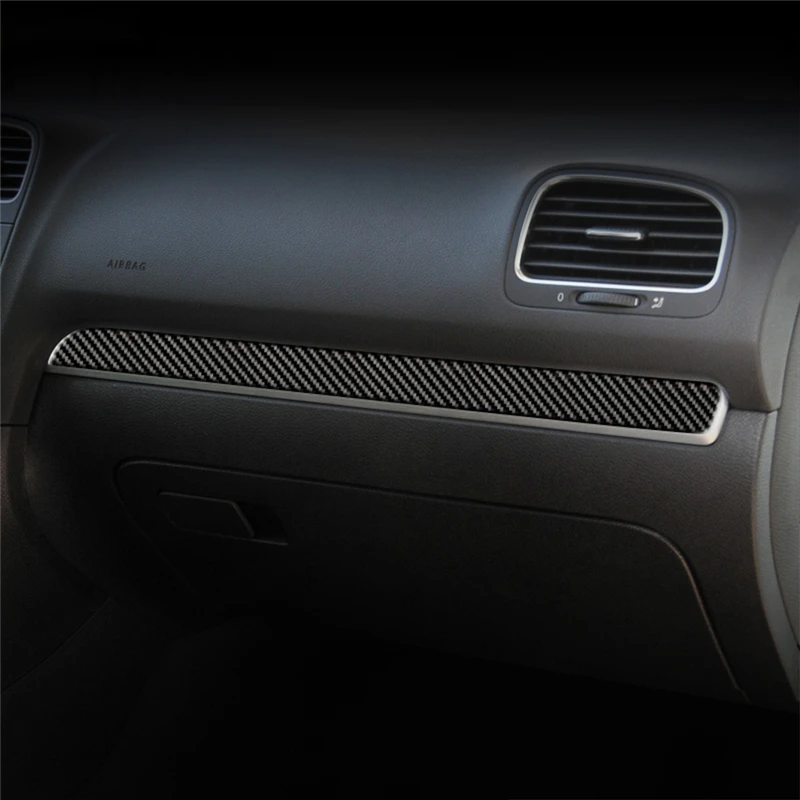 

Decal Styling Accessories For Volkswagen Golf 6 MK6 GTI 08-12 Carbon Fiber Dashboard Center Console Trim Automotive Goods