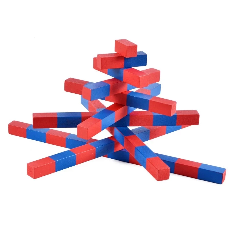 

Children's Montessori Material Mathematics Home Edition Red and Blue Digital Stick Children's Enlightenment Early Education Toy