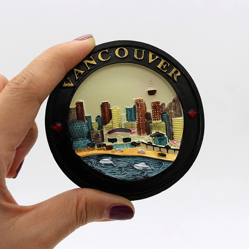 Наклейка на холодильник туристические сувениры со всего мира Канада Ванкувер